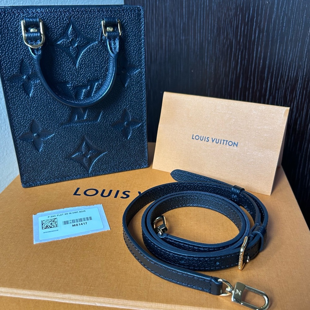 Louis Vuitton Petit Sac Plat Black Empreinte